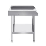 VEVOR Stainless Steel Equipment Grill Stand, 24 x 28 x 24 Inches Stainless Tables with Adjustable Storage Undershelf, Equipment Stand Grill Table for Hotel, Home, Restaurant Kitchen