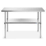 GRIDMANN Stainless Steel Work Table 48 x 24 Inches, NSF Commercial Kitchen Prep Table with Under Shelf for Restaurant and Home