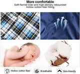 REDCAMP Flannel Sleeping Bag for Adults, Comfortable Cotton Sleeping Bags for Camping with Detachable Hood, Red/Grey/Blue