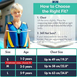 Limmys Premium Kids Swim Vest - Toddler Swim Jacket and Buoyancy Swimming Aid - Modern Design Swimming Vest for Boys, Girls and Babies - Drawstring Bag Included