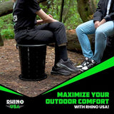 Rhino USA XL Portable Toilet for Camping (400lbs Capacity) Retractable Portable Toilet for Adults & Kids with Adjustable Height (4-16 Inches) Collapsible Portable Potty Camping Toilet for Camp/Car