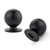 Ravinte Decor 12 Pack Black Cabinet Knobs, Round Dresser Knobs, Ball Kitchen Cabinet Hardware, 0.95" Diameter