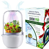 Smart Venus Fly Trap Terrarium Pot with Timer&Fan,Butterwort Plant Pot with Grow Light,Plant Terrarium Kit for Carnivorous Plants, Christmas Birthday Gifts for Women Garden Lover (No Plant)