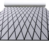 FOCEAN Boat Flooring EVA Foam Boat Decking Marine Mat Non-Slip Self-Adhesive Flooring Sheet for Motorboat Kayak Surfboard Garden Floor Swimming Pools, 94.5''x 15.7'', Grey with Black Lines