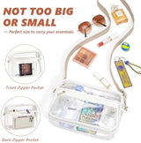 Clear Bag for Stadium Events with 2 Long Straps, See Through Purse for Women Crossbody Bag Concert Stadium Approved