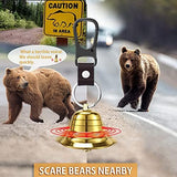 NedFoss 2" Loud Bear Bell with Whistle for Hiking, 3 in 1 Hiking Gear Solid Brass Bear Bells with Silencer, Emergency Whistle and Carabiner for Survival, Biking, Fishing, Climbing