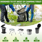BLIKA Camping Toilet Bags Eco Absorbent Gel Set, Portable Toilet Bags with Gel, 8 Gallon, 30 Liter, Heavy Duty 1 Mil, Toilet Replacement Bags with Toilet Powder for Camping Outdoor Hiking