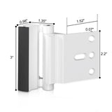 2Pack Door Reinforcement Lock Withstands 800lbs of Force - White Extra Proof Door Lock for Kids Safety Drilling Required,Prevents Unauthorized Entry,Add a Door Security Locks for Home Safety & Privacy