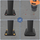 Metty Metal Handrails for Outdoor Steps Suitable for 1 to 5 Steps- Wrought Iron Stair Railing- Step Steady with 5 Feet Handrailing- Safe Indoor Home Banisters (Black-Single, 2 Step)