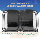 WeatherPod® The Original Shark Tank Side-by-Side™ 2-4 Person Pop-Up Pod - Stay Warm, Dry, and Out of The Sun - Weather Pod for Sports, Rain, or Wind - Simple to Set Up and Tear Down