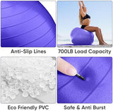 APEXUP Yoga & Pilates Ball - Anti Slip Heavy Duty Gym Ball for Fitness, Balance & Core Workout