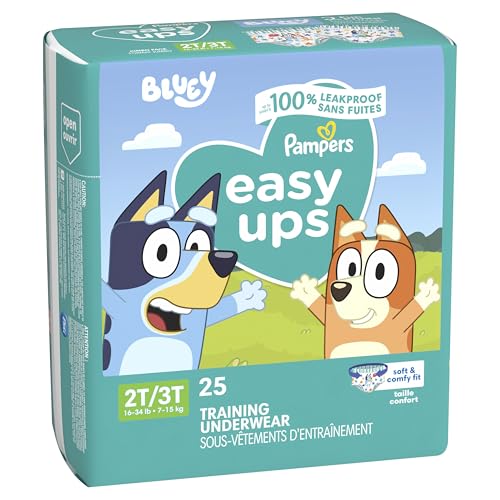 Pampers Training Pants - Easy Ups Boys & Girls Bluey - Size 2T-3T, 140 Count, Children's Potty Underwear (Packaging May Vary)