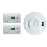 Kidde Carbon Monoxide Detector with 10-Year Battery, Digital Display, 3 LEDs, 2 Pack and Smoke Detector, 10-Year Battery, LED Lights & Replacement Alert