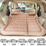 SAYGOGO SUV Air Mattress Camping Bed Cushion Pillow - Inflatable Thickened Car Air Bed Mattress with Air Pump Portable Sleeping Pad for Home Car Travel Camping Upgraded Version - Beige1