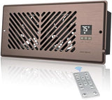 AirBlaze Z4, Quiet Register Booster Fan Fits 4”x10” Register Holes, Smart Vent Booster Fan with Thermostat Control & Remote Control, 10-Speed Control Heating Cooling AC Vent Fan (Brown)