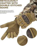 KEMIMOTO Tactical Gloves for Men, Touchscreen Motorcycle Gloves with Hard Shell & Palm Padding for Sports Motorcycle Cycling Tactical Airsoft Paintball Hunting Hiking Camping Climbing