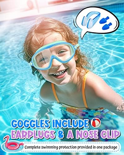 Rantizon Swim Goggles 2 Pack, Wide View Anti Fog&UV Swimming Goggles for Audlt, No Leaking Pool Accessories for Men Women Kid