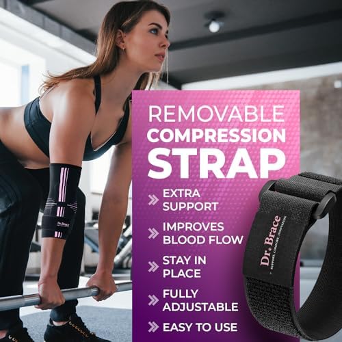 DR. BRACE® Elite Elbow Brace Support, Breathable Elbow Compression Sleeve with Gel Pad for Golfer's, Tennis Elbow & Tendonitis Treatment & Pain Relief 2024