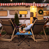 VILLEY Portable Camping Side Table, Ultralight Aluminum Folding Beach Table with Carry Bag for Outdoor Cooking, Picnic, Camp, Boat, Travel