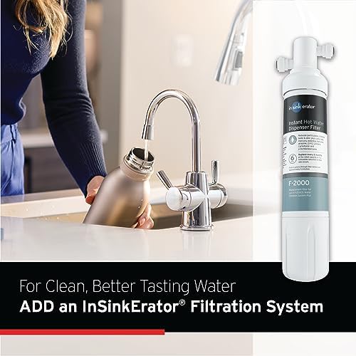 InSinkErator Stainless Steel Tank, HC250MBLK-SS HOT250 System, 2-Handle Drinking Faucet in Matte Black with 2/3-Gallon, Filter-Compatible Instant Hot/Cold Water Dispenser