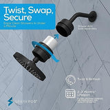 SparkPod Luxury Filtered Shower Head Set 23 Stage Shower Filter - Reduces Chlorine and Heavy Metals - High Pressure Showerhead Filter (6" Round, Midnight Black Matte)