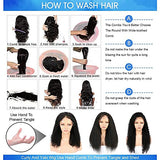 Lace Front Wigs Human Hair Water Wave Brazilian Virgin Hair 180% Density 4X4 Water Curly Lace Closure Human Hair Wigs for Black Women Glueless Wigs with Baby Hair Natural Color 22 Inch Water Wave Wig