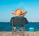 Nice C Camping Chairs, Oversized XL Padded Camping Chair, Outdoor Chair, Camp Chair, Lounge Chair, Wide&Thick, Heavy Duty 400lb, Carry Bag, Cupholder & Cooler (One Green)