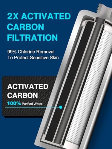 Cobbe Handheld Filtered Shower Head - Filters >99% Chlorine - Advanced 2.0 Carbon System - Water Softening Beads for Hard Water - Relieves Dry, Itchy Skin - Brushed Nickel
