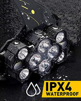 Victoper Headlamp Rechargeable, High Lumen Bright 10 LEDs Head Lamp, 8+2 Modes Head Light with Red Light for Adult, Waterproof Head Flashlight for Outdoor Running, Hunting, Camping, Hiking