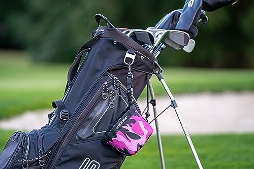 Golf Club and Golf Ball Cleaning Bag, Waterproof Clean Face Technology Liner, Detachable Clip, Machine Washable, Cleans Club Grooves, Dry Exterior (Neoprene or Microfiber Option Available)