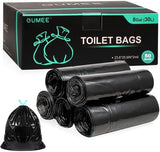 OUMEE Camping Toilet Bags, 8 Gallon Portable Toilet Bags, Toilet Waste Bags, Leak-Proof Potty Liners Trash Bags for Outdoor Camping Toilet Bucket,Traveling, RV Trip