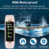 Fitness Tracker with 24/7 Heart Rate Sleep Blood Oxygen Monitor,IP68 Waterproof Smart Watch,1.10''AMOLED Touch Color Screen,Step Counter Health Activity Trackers for Women Men