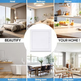 TICONN Access Panel for Drywall, 12 x 12 Inch ABS Plastic Wall Hole Cover Access Doors, Easy Install Plumbing Wall Panel for Drywall, Ceiling, Wiring and Cables