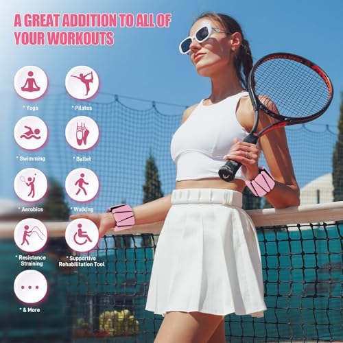 Wrist Ankle Weights Set of 2(1 lb/2 lbs Each) Adjustable Weights Training Intensity for Strength Training Walking Running Yoga Pilates Jogging for Women Men