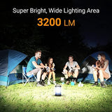 Camping Lantern, 3200LM LED Lanterns for Power Outages, 4600mAh Phone Charger & Rechargeable Lantern, 5 Light Modes Lantern Flashlight for Hurricane/Emergency/Storm, CT CAPETRONIX Camping Accessories