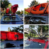 Kayak Roof Rack for 2 Kayaks Carrier, Kayak J Bar Hooks Roof Mount Racks for Universal Cars, SUV, Truck, Set of 4
