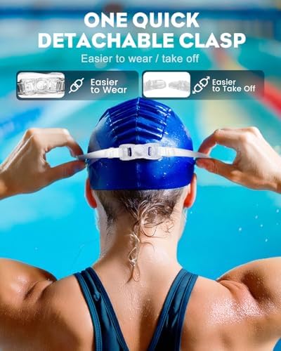 Rantizon Swim Goggles 2 Pack, Wide View Anti Fog&UV Swimming Goggles for Audlt, No Leaking Pool Accessories for Men Women Kid