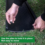 Splash Blocks for Gutters Downspouts, 24" Downspout Extensions for Rain Water Drainage, Thickened Gutter Splash Guard with Fixing Piles(1 Pack, Black)