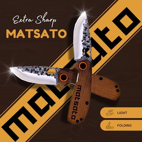 Folding Pocket Knife – Small Japanese Pocket Knifes for Men & Women, EDC Camping Knive, Tactical Survival Knife, Compact Folding Knife for Hunting, Fishing, Hiking, and Outdoor Adventure