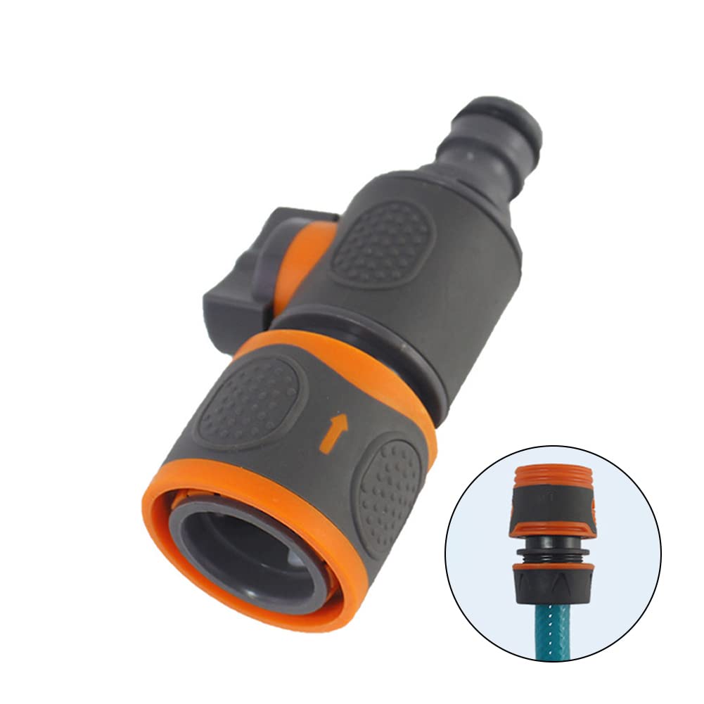 2PACK Quick Release in Line Shut Off Valve,Garden Hose Pipe in Line Ta ...