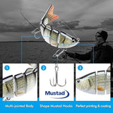 TRUSCEND Swimmax for Saltwater and Freshwater, Realistic Fishing Lures for Bass Trout Crappie Walleye Pike Bluegill Salmon, Swimbait for Bass Fishing, Amazing Fishing Gear Gifts for Family Fishing