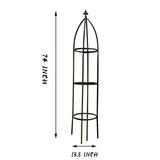 Garden Arch Trellis for Climbing Plants Rose Thicken Metal Wedding Arches Arbor Ceremony Party Outdoor Floral Decor Bronze