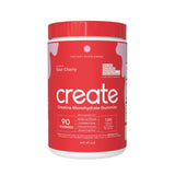 Create Creatine Monohydrate Gummies for Men & Women | 1.5g Creatine per Gummy for Muscle Strength, Endurance, Recovery, & Focus | Vegan, Non-GMO, Gluten-Free | Premium Sour Cherry Flavor | 90 Count