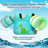 HeySplash Swim Vest for Kids, Toddler Pool Floaties Fit 20-50/70 Lbs, Children Swimming Vest with Adjustable Strap, Swim Jacket Water Wing Arm Float, Puddle Sea Beach Boat Jumper Boy Girl Baby