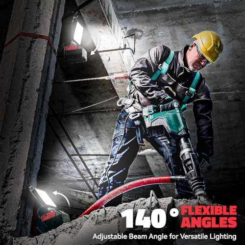 Upgrade LED Work Light for Milwaukee Battery: Ecarke 70W 7000LM for Milwaukee Lights for m18 USB Light 18V Battery Flashlight with Low Voltage Protection for Working in a Dark Environment