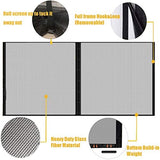 Garage Door Screen for 1 Car Garage Doors 8x7FT- Reinforced Fiberglass Door Screen,Stronger High Energy Magnets ， Magnetic Screen Door