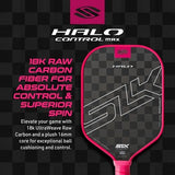 Selkirk Sport SLK Halo Raw Carbon Fiber Pickleball Paddle | Designed in The USA | Choose from The T700 Raw Carbon Fiber Power, The 18k Ultraweave Control, or The Kevlar Linkweave Thermoformed Pro
