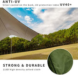 Unigear Hexagon Hammock Rain Fly,15x14FT/12x10FT Multifunctional Waterproof Camping Tarp,Lightweight and Compact Tent Tarp for Backpacking, Hiking, Traveling