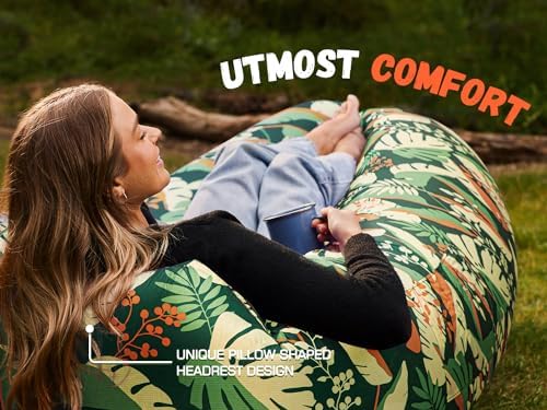 WEKAPO Inflatable Lounger Air Sofa Hammock-Portable,Water Proof& Anti-Air Leaking Design-Ideal Couch for Backyard Beach Traveling Camping Picnics & Music Festivals