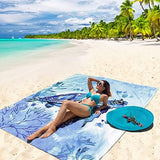 Beach Blanket Waterproof Sandproof Extra Large Beach Mat 79" X 83"/120"x108"for 1-8 Adults Quick Drying Durable Outdoor Picnic Mat for Beach Travel Camping Hiking